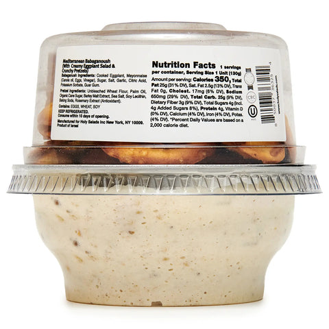 Mediterranean Babaganoush 2GO, Creamy Eggplant Salad & Crunchy Pretzels, 4.6oz