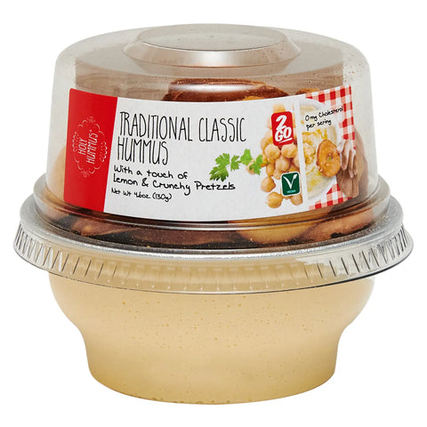 Traditional Classic Hummus 2GO with a touch of Lemon & Crunchy Pretzels, 4.6oz