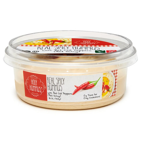 Real Spicy Hummus with Red Chili Peppers, 16oz