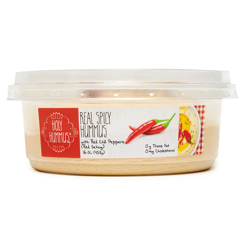 Real Spicy Hummus with Red Chili Peppers, 16oz